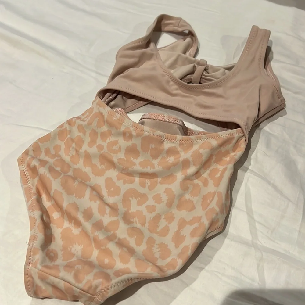 Something Navy cut out one piece bathing suit size 4